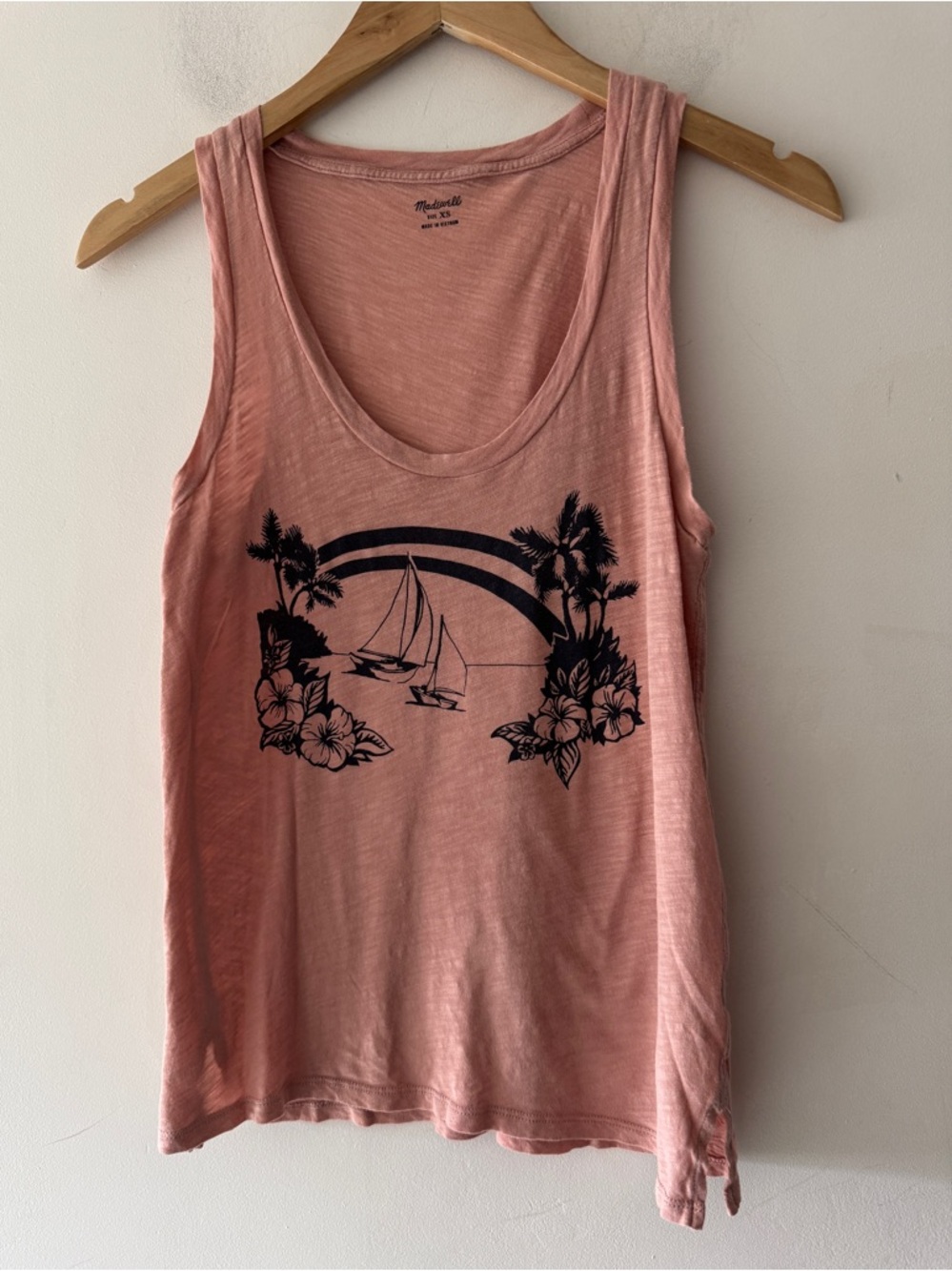 Madewell Pink‎ Summer Coastal Tank Top